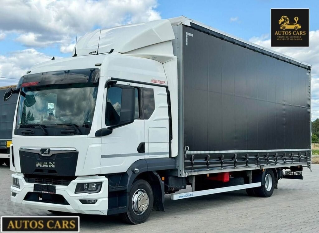MAN TGL 12.250 Camion Rideau 18 Palettes Automatique Chambre 2 Lits